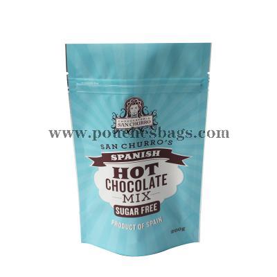 Customized snack pouch transparent window stand up plastic bag with zipper for cookie