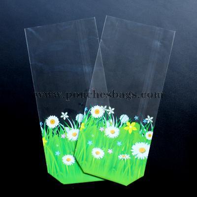soft customized printed plastic bag OPP material with square bottom