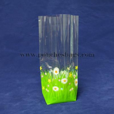 transparent custom printing BOPP OPP PP plastic side gusset bag for food packaging