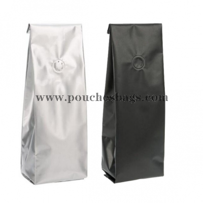 wholesale custom printing 12oz reusable aluminum foil matt black coffee bag with valve