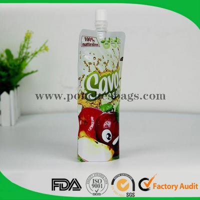 Hot selling custom design printing transparent stand up drinking pouch